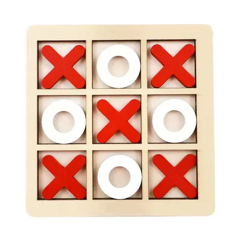 Wooden Tic-Tac-Toe Board Game Medium Size – Classic XO Table Game Toy