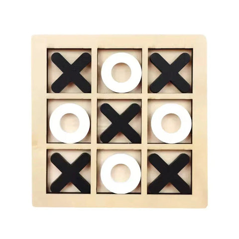 Wooden Tic-Tac-Toe Board Game Medium Size – Classic XO Table Game Toy