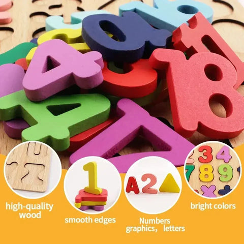 Wooden Puzzles for Kids | Capital ABC ,123,Shapes Board