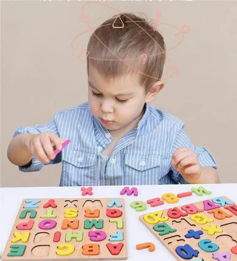 Wooden Puzzles for Kids | Capital ABC ,123,Shapes Board