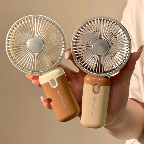 ''Portable Rechargeable Fan - USB Handheld & Desktop with Phone Stand